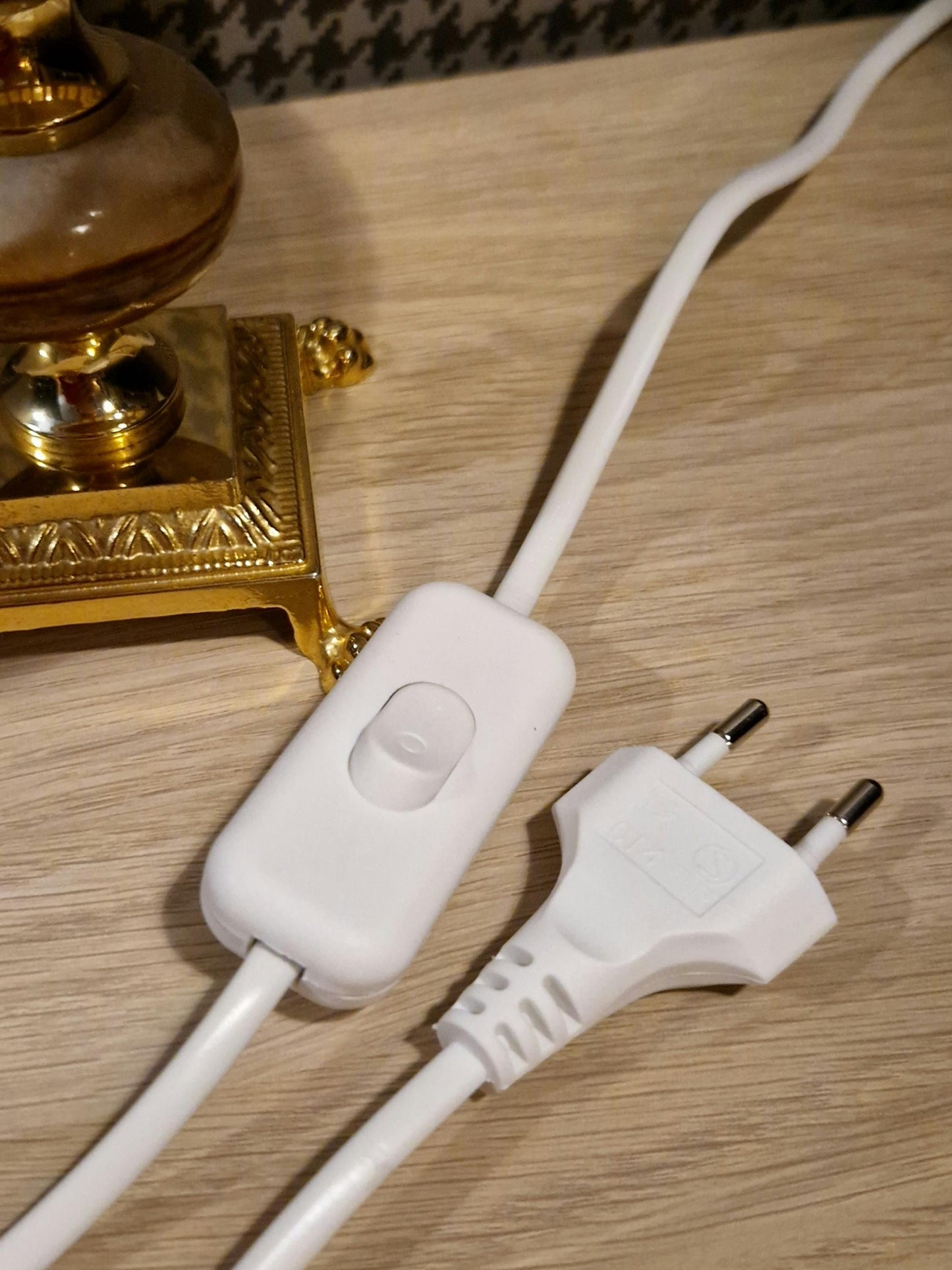 Small Brass and Onyx Table Lamp