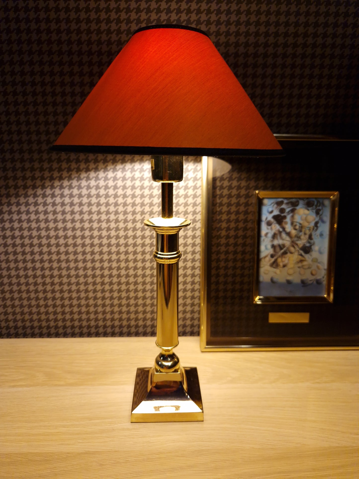 Brass table lamp