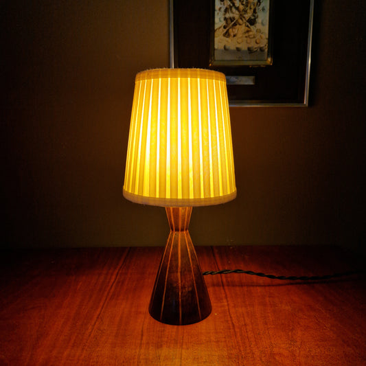 Striped Wood Table Lamp