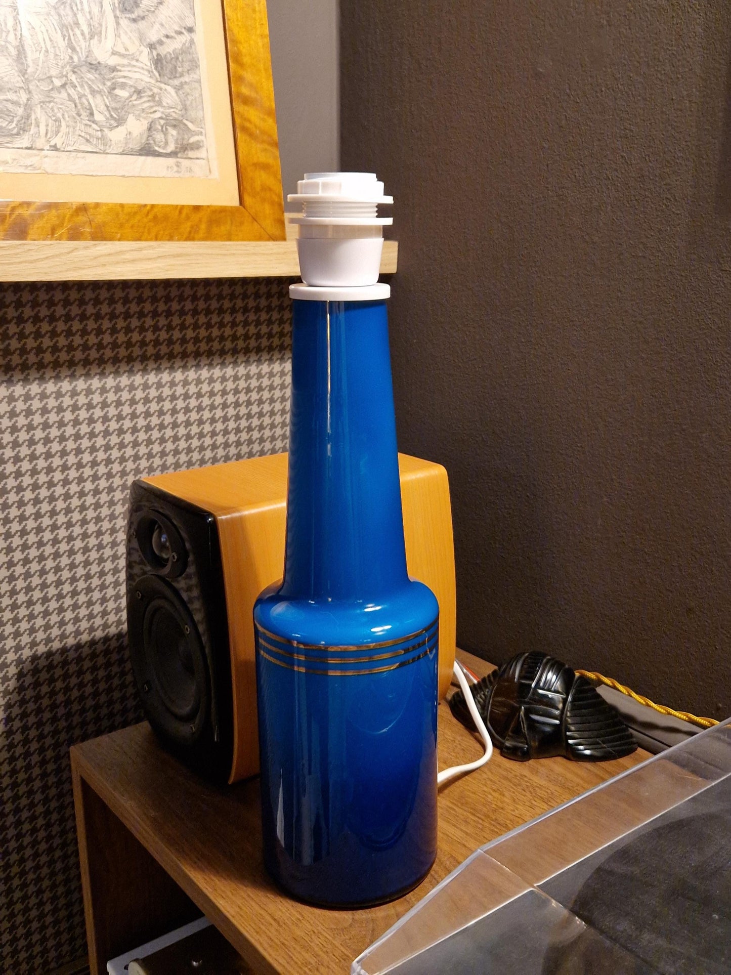 Blue Glass Table Lamp