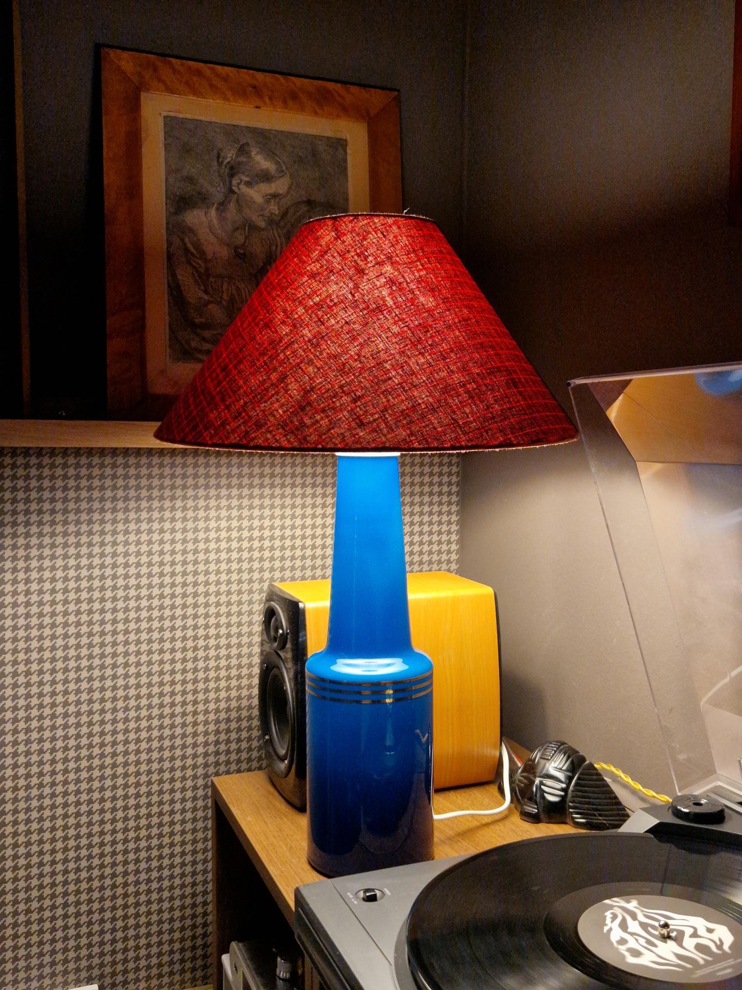 Blue Glass Table Lamp