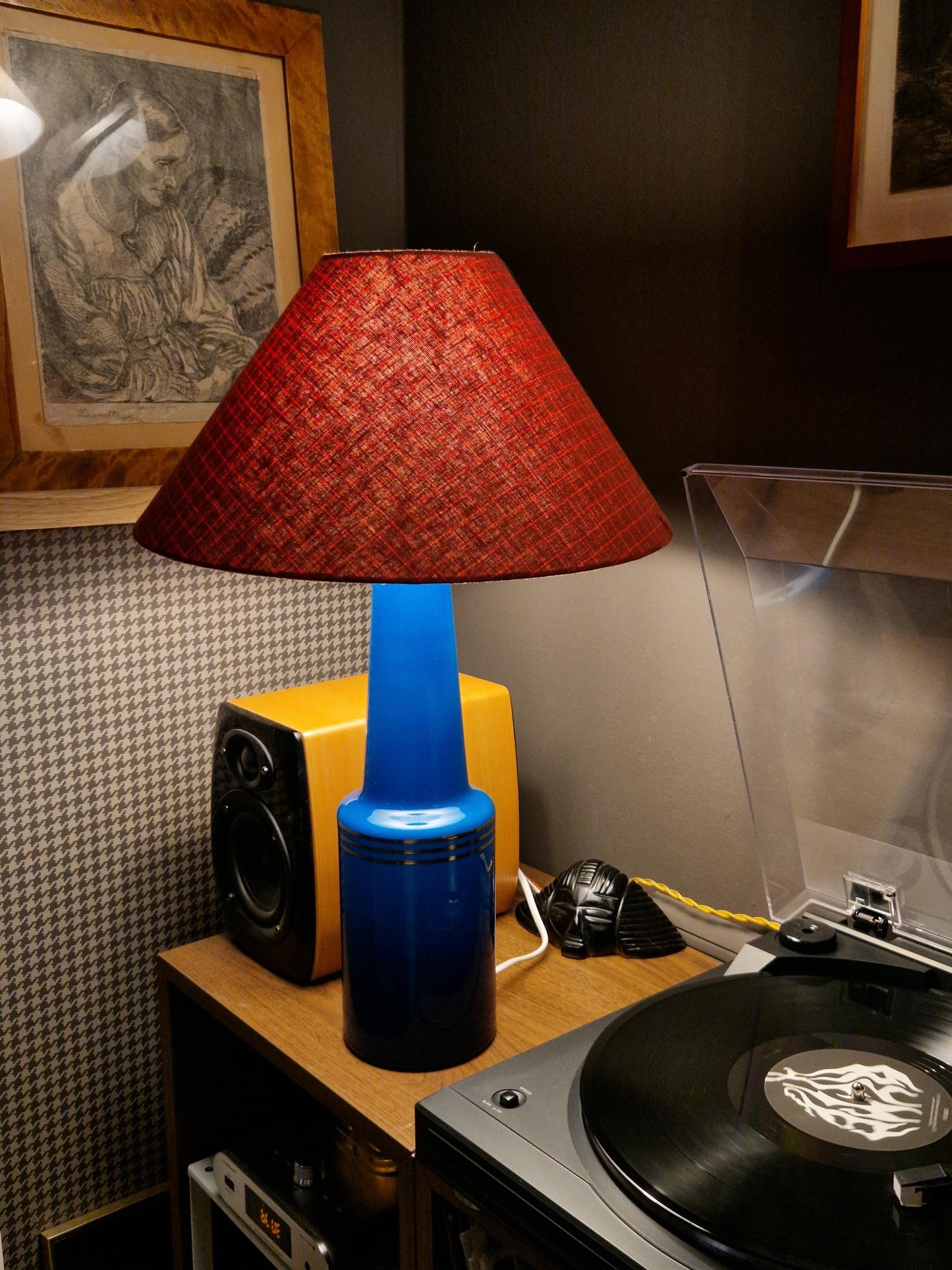 Blue Glass Table Lamp